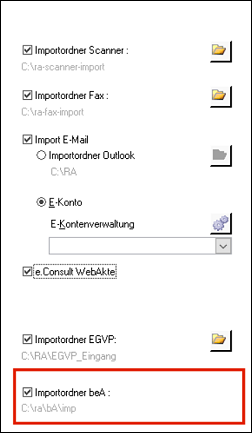 beA Import im RA-MICRO E-Postfach